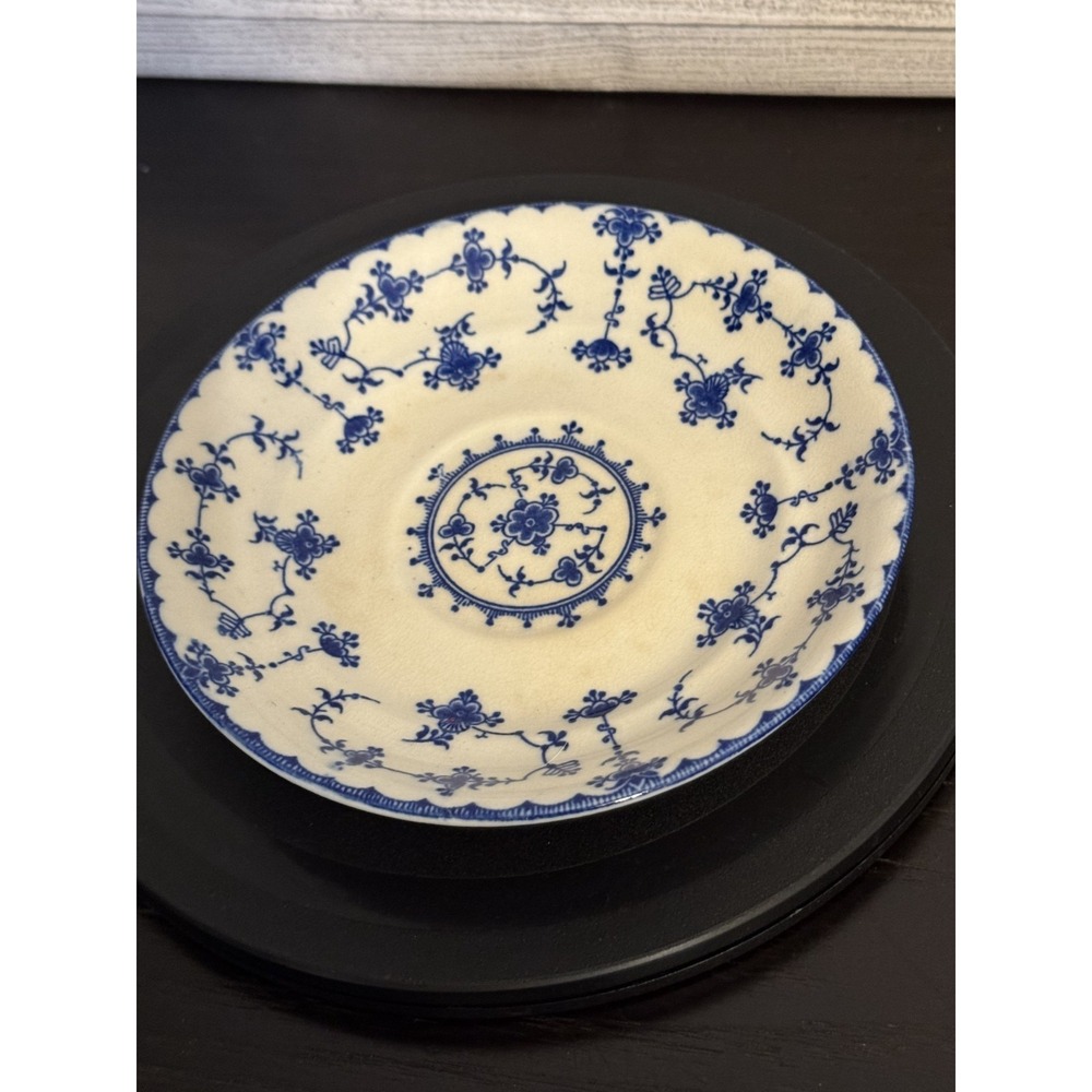 Vintage Blue Delft Floral Saucer 5.75" Under Glaze Amsterdam Japan Porcelain